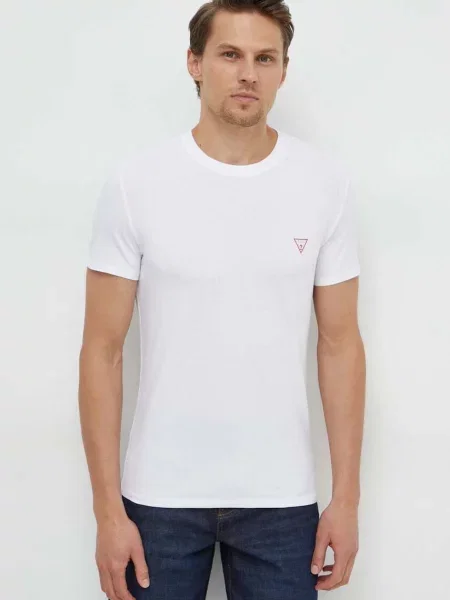 Guess t-shirt gładki biały