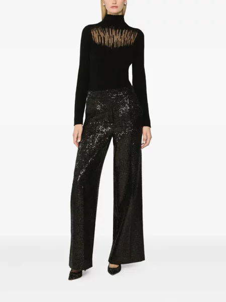 Top Genny tricotate transparente negru