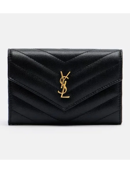 Kožená peňaženka Saint Laurent čierna