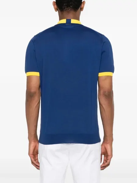 Tricou polo Kiton albastru