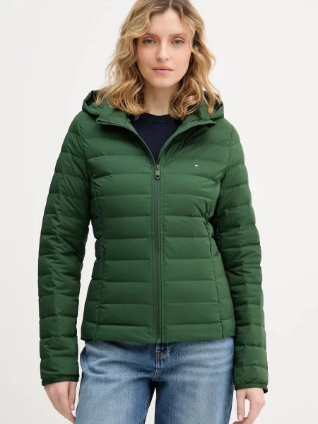Tommy Hilfiger geacă cu puf pentru femei verde
