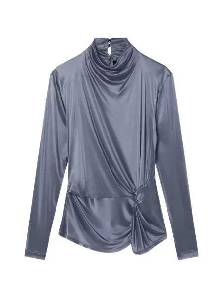 Top Giorgio Armani drapat gri