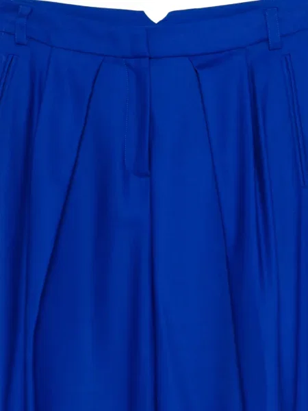 Pantaloni David Koma plisate albastru