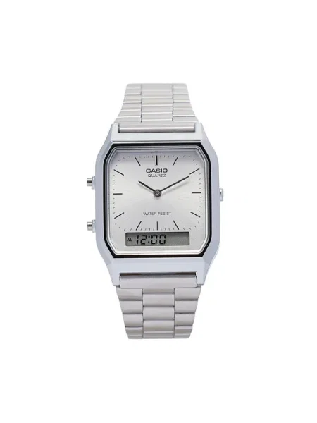 Ретро макси часовници Casio сребристо
