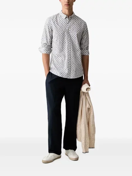 Риза Scotch & Soda с принт бяло