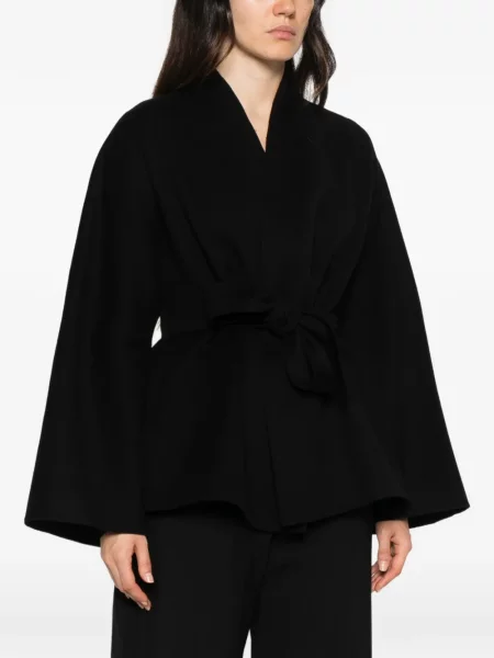 Cu centură palton Max Mara negru