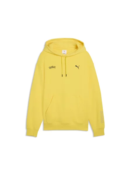 Bluza z kapturem PUMA x POKÉMON o luźnym kroju z grafiką Akcesoria S żółty