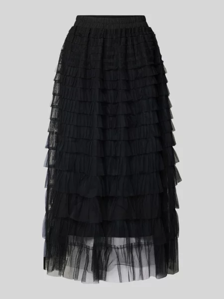 Spódnica midi z falbanami Apricot czarna