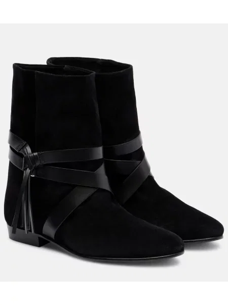 Cizme scurte Isabel Marant din piele de căprioară negru