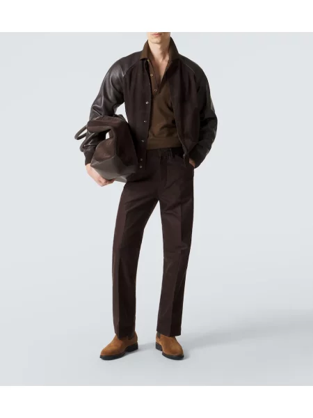 Geanta de piele Tom Ford maro