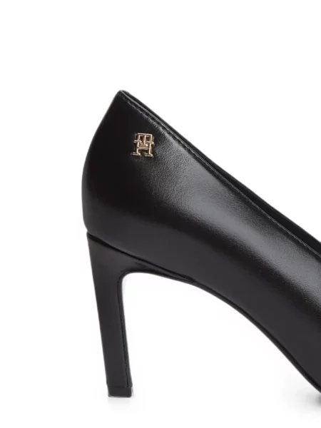 Pantofi cu toc Tommy Hilfiger cu autograf negru