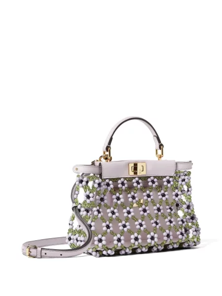 Τσάντα shopper Fendi περιδέραιο μωβ