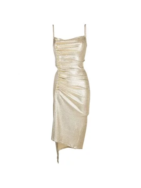 Mała mały spódnica mini Paco Rabanne w serca żółta