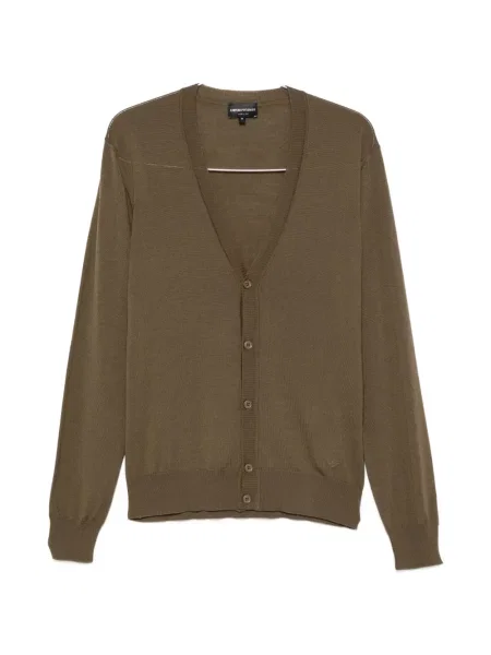 Cardigan Emporio Armani cu decolteu în V verde