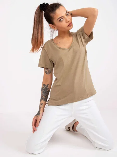 Tricou Fashionhunters bej