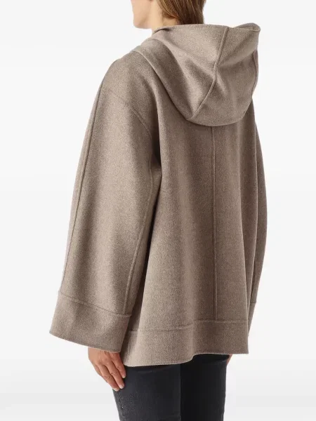 Palton 's Max Mara cu glugă maro