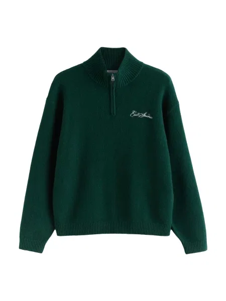 Next Pulover verde închis alb