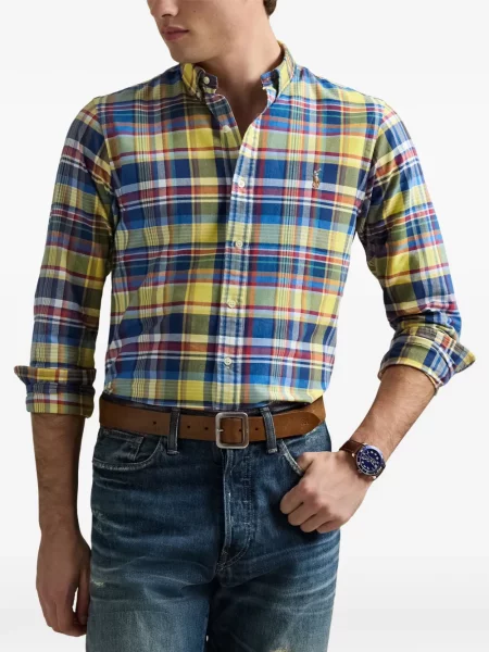 Tricou polo Polo Ralph Lauren cu glugă cu blană cu broderie roșu