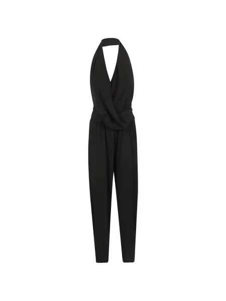 Salopetă The Andamane drapată cu gât halter negru