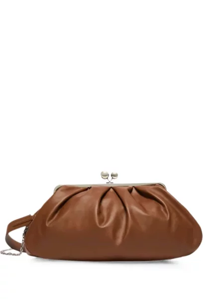 Geantă de călătorie Weekend Max Mara din piele maro