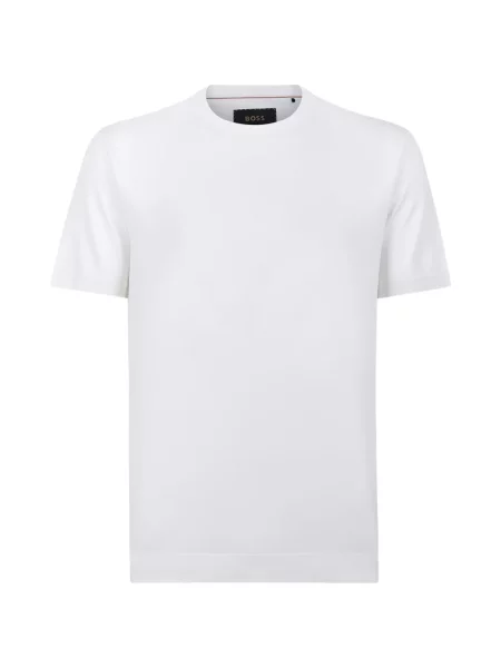 Tricou Boss cu decolteu rotund alb