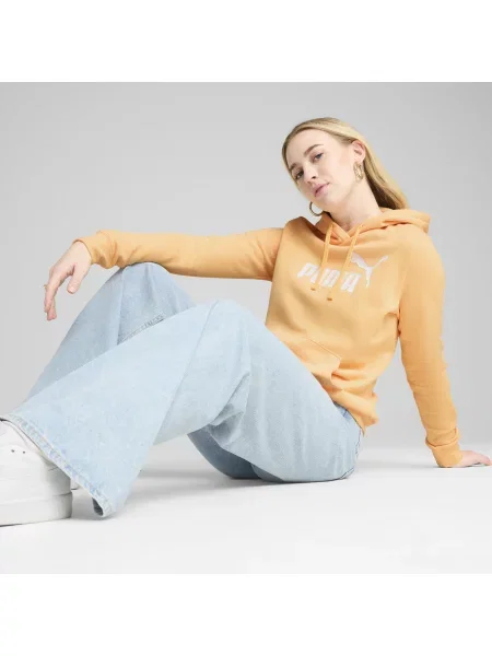 Bluza z kapturem z logo ESS pomarańczowa