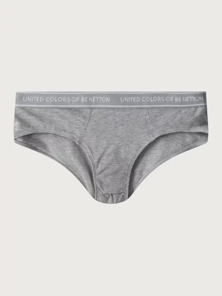 United Colors of Benetton nohavičky detské s elastanom sivá