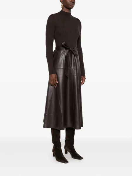 Rochie maxi Twinset lungă de costum maro