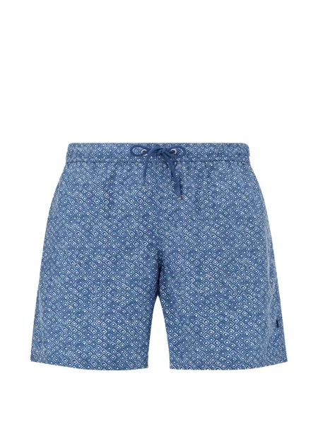 Slip de baie Paul & Shark cu imagine cu imprimeu geometric albastru