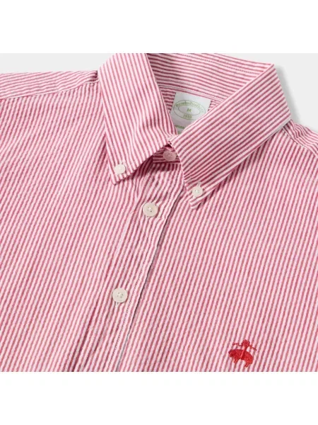 Koszula Brooks Brothers w paski z paskiem czerwona
