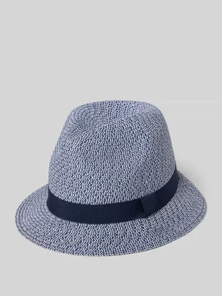 Kapelusz słomiany z opaską model ‘TRILBY’ Müller Headwear niebieski