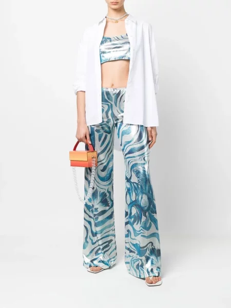 Top Alberta Ferretti cu imagine albastru