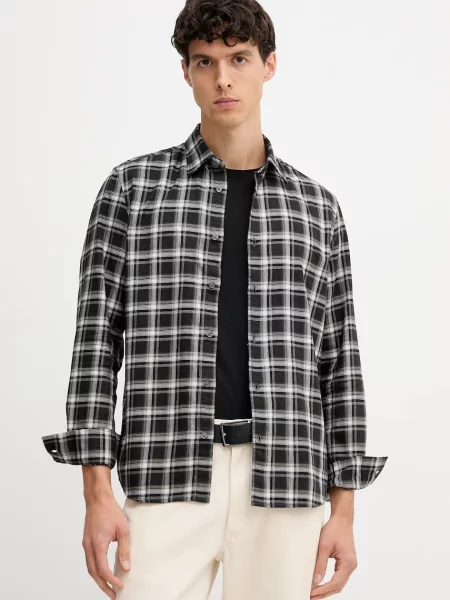 Marc O'Polo cămașă din cu guler clasic regular gri