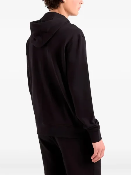 Суичър с качулка Armani Exchange с качулка черно