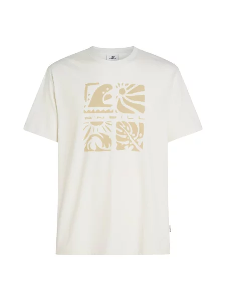 O'NEILL Tricou Melange Front Print' alb