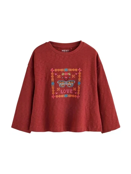 Next Tricou azur / portocaliu / deschis / roși aprins roz