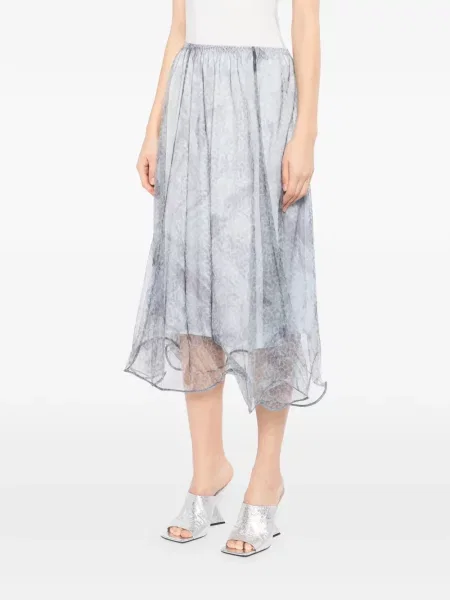 Fustă midi Jnby cu imagine cu model paisley albastru