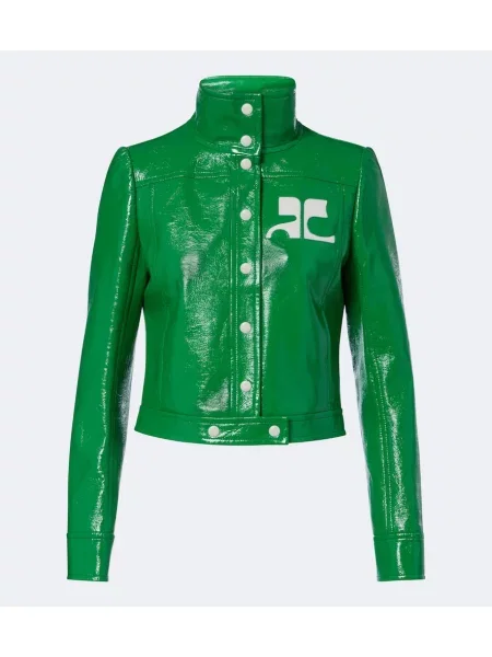 Decupat geacă Courreges cu autograf verde