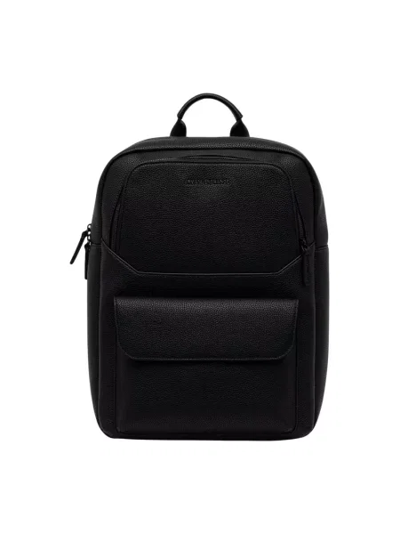 Armani Exchange plecak z imitacji skóry czarny