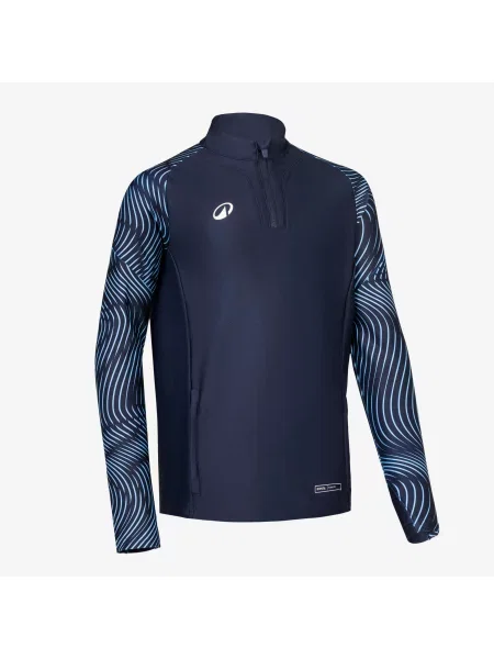 Bluza piłkarska krótki dla dzieci Kipsta Viralto Wavy Club niebieska