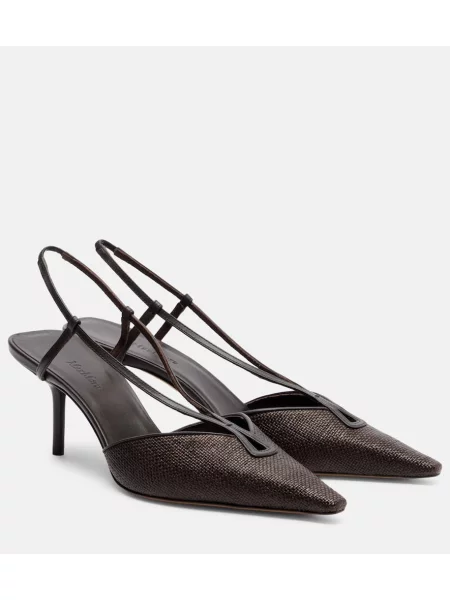 Pantofi cu toc Max Mara slingback maro