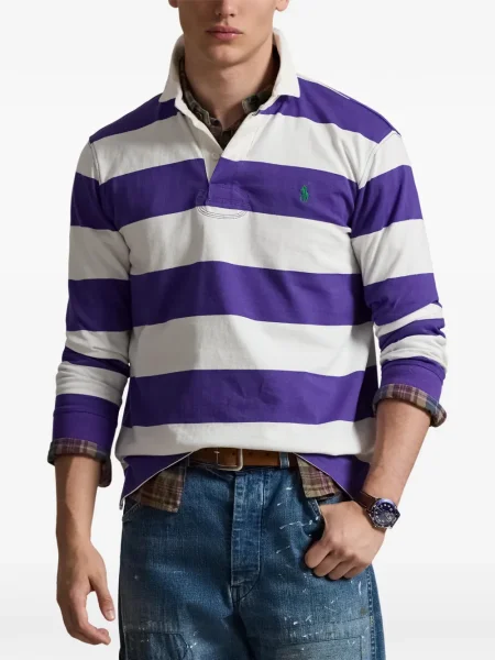 Ριγέ δερμάτινος κάλτσες Polo Ralph Lauren με κορδόνι μαύρο