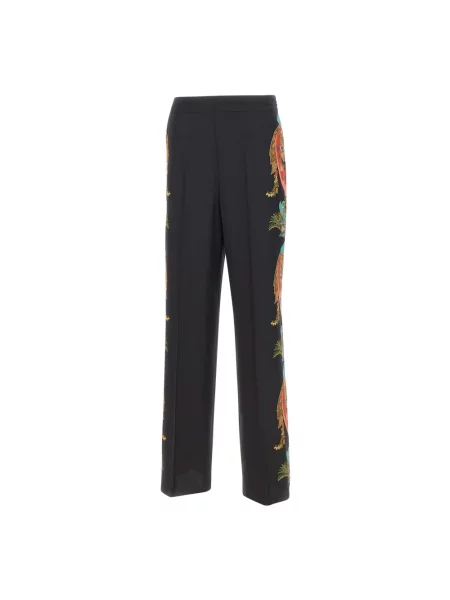 Wielobarwność spodnie palazzo Etro z nadrukiem z wzorem paisley