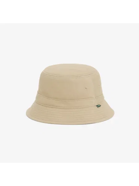 Lacoste Podszywany Kapelusz Typu Bucket Z Diagonalu beżowy