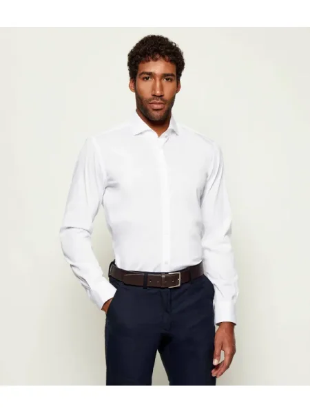 BOSS BLACK Cămașă | Slim Fit | stretch alb
