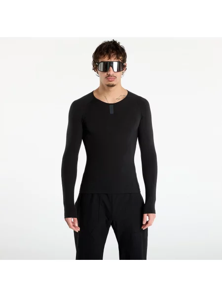 T-shirt Rapha Long Sleeve Merino Base Layer Black M crna