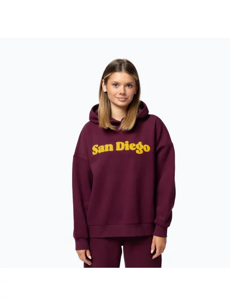 Bluză pentru femei Pitbull San Diego Hooded grape wine