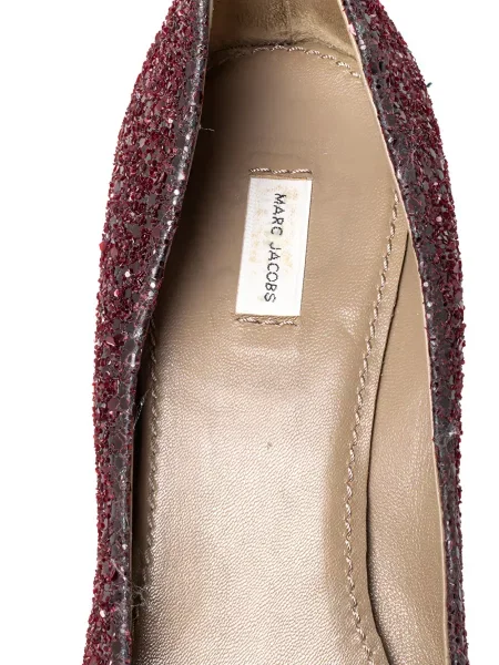 Pantofi cu toc Marc Jacobs cu funde roșu
