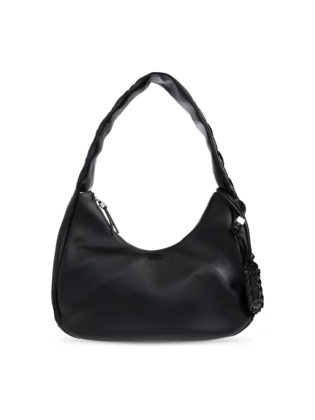 GANNI torebka Hobo Medium Laces czarny