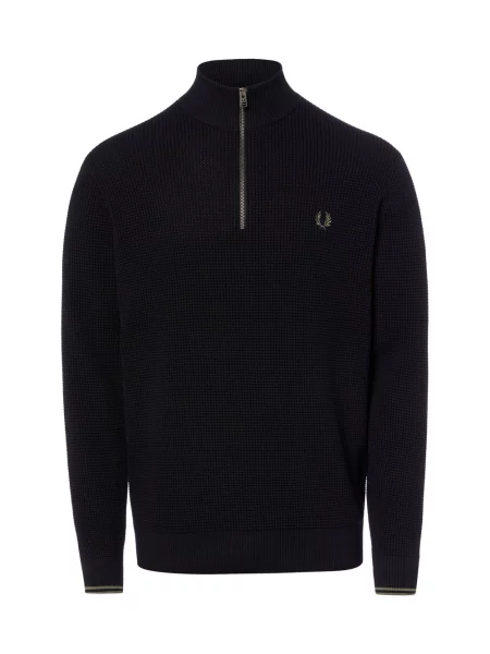 Fred Perry sweter z dzianiny Mężczyźni S czarny